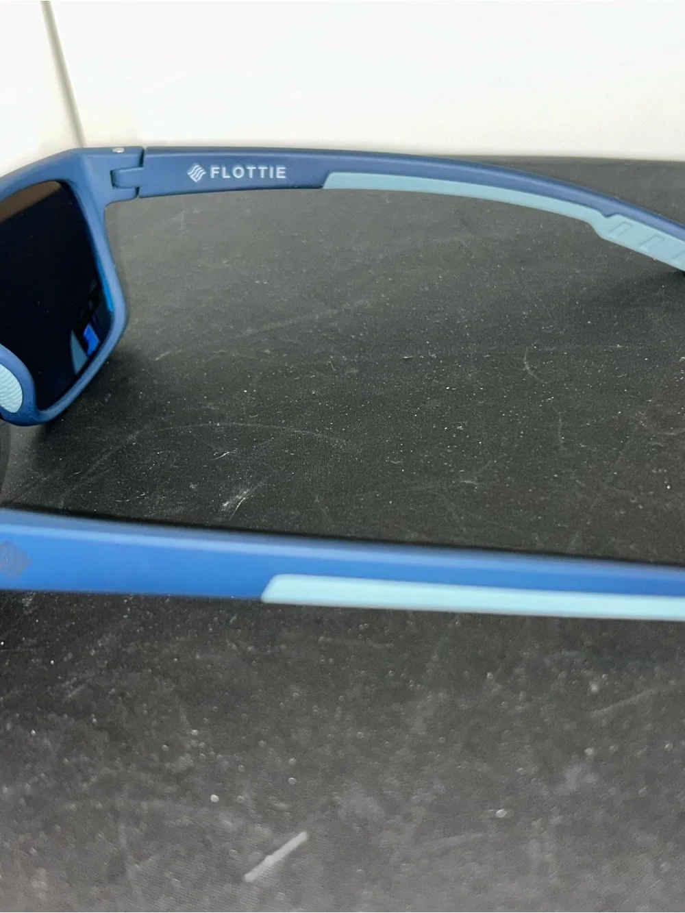 Polarized Blue Frame Sunglasses with Blue Mirrored Lenses